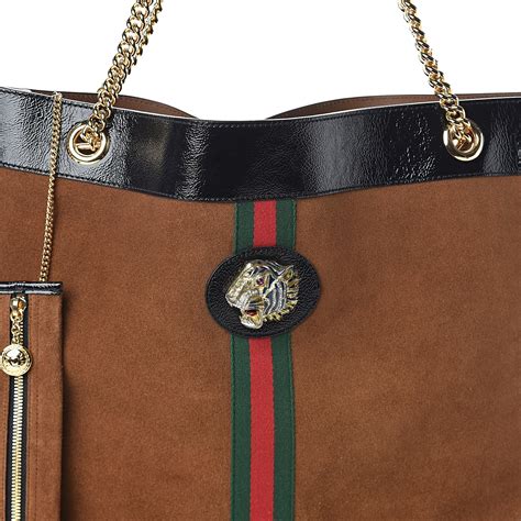 gucci tote bag brown|Gucci suede bag brown.